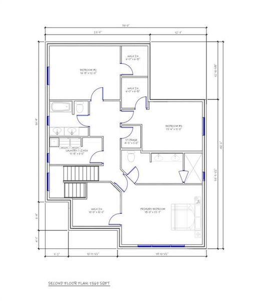 2D floor plan layout of this home in , Flowery Branch, GA (Image 3).