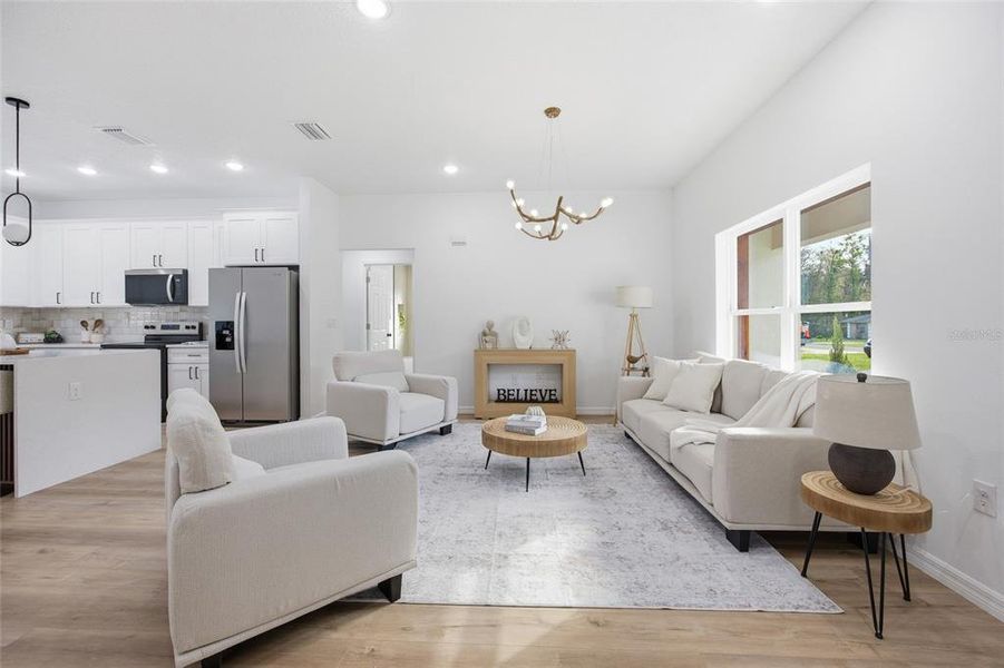 Furnished interior view inside a new home in , Citrus Springs (Image 9).