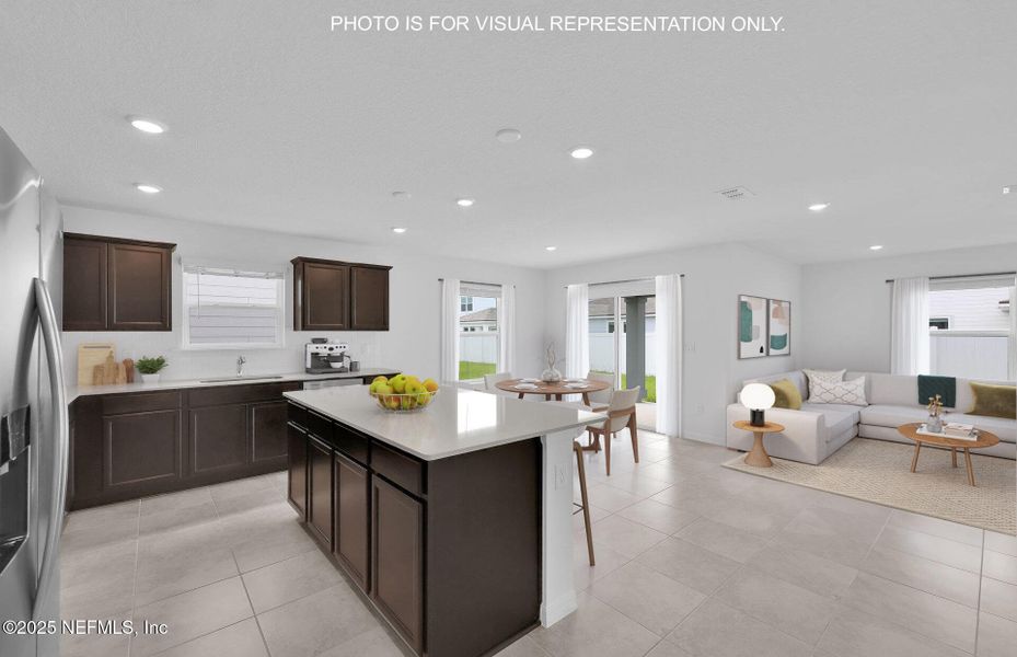 Furnished interior view inside a new home in Wells Landing, Jacksonville (Image 8).