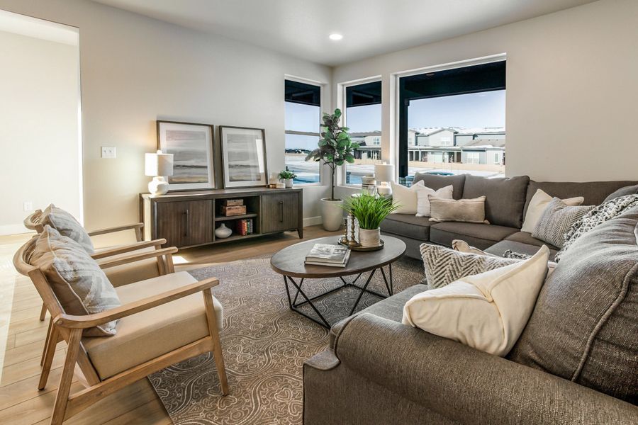 Representative furnished interior of a home built from the Tesla by Hartford Homes in Trailside, Timnath (Image 18).