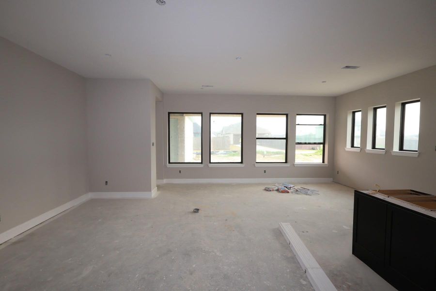 In-progress construction of a new home in Riceland 50’ Alley Load Homesites, Mont Belvieu, TX (Image 3). In-progress construction of a new home in Riceland 50’ Alley Load Homesites, Mont Belvieu, TX (Image 3).