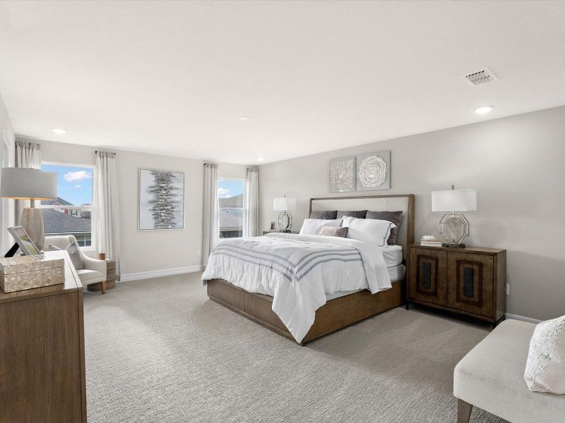 Representative furnished interior of a home built from the Voyageur by Mattamy Homes in Crosswind Ranch, Parrish (Image 13).