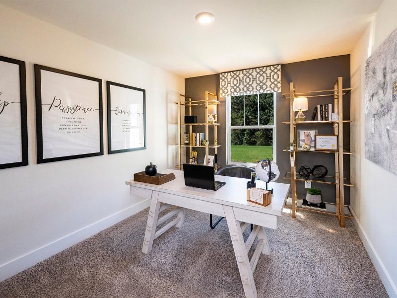 Secondary bedrooms can be turned into an office. Photography from City Station Townes. Secondary bedrooms can be turned into an office. Photography from City Station Townes.