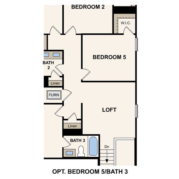 2D floor plan layout for the Willow by Century Communities in Trinity Ranch, Elgin, TX (Image 8).