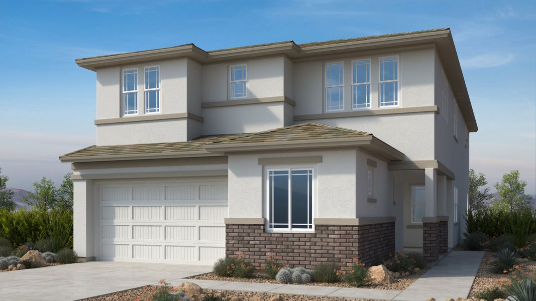 Representative exterior photo of a completed home built from the Azelia by Taylor Morrison in Verdin Discovery Collection, Phoenix, AZ (Image 16). Representative exterior photo of a completed home built from the Azelia by Taylor Morrison in Verdin Discovery Collection, Phoenix, AZ (Image 16).