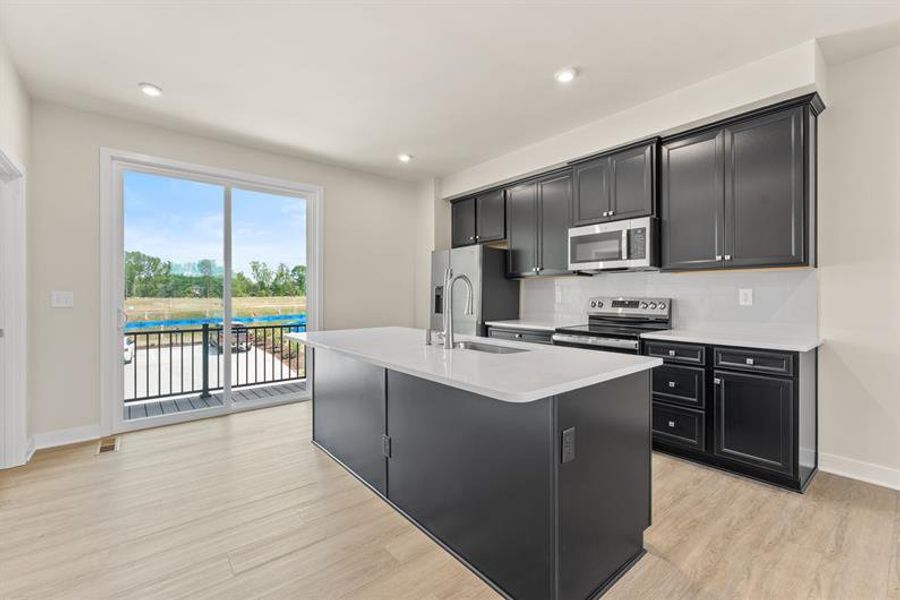 Furnished interior view inside a new home in Stowe Branch Townhomes, Charlotte (Image 5).