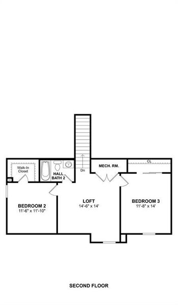 2D floor plan layout of this home in Rolling Ridge, Van Alstyne, TX (Image 3).