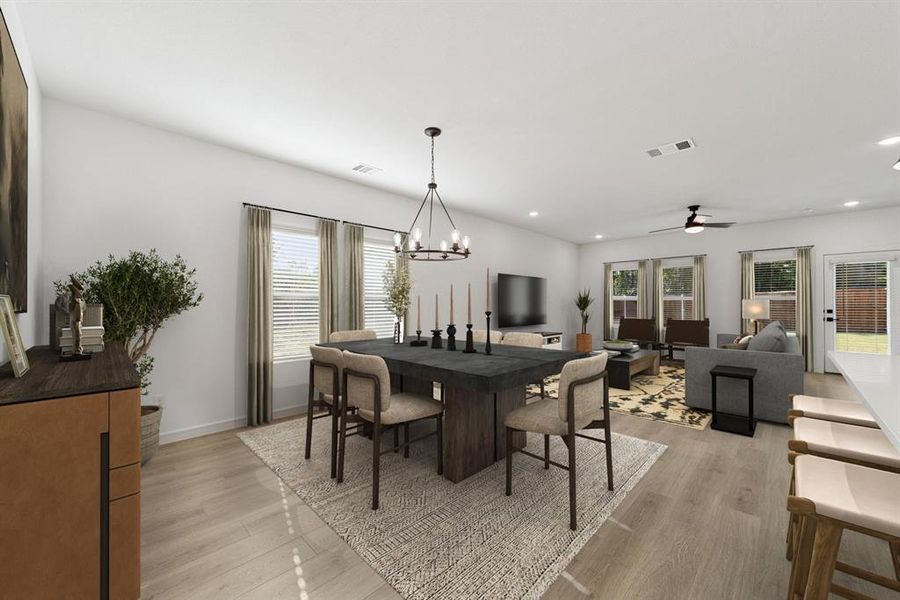 Furnished interior view inside a new home in Aspire at Noble Ridge, Howe (Image 13). Furnished interior view inside a new home in Aspire at Noble Ridge, Howe (Image 13).