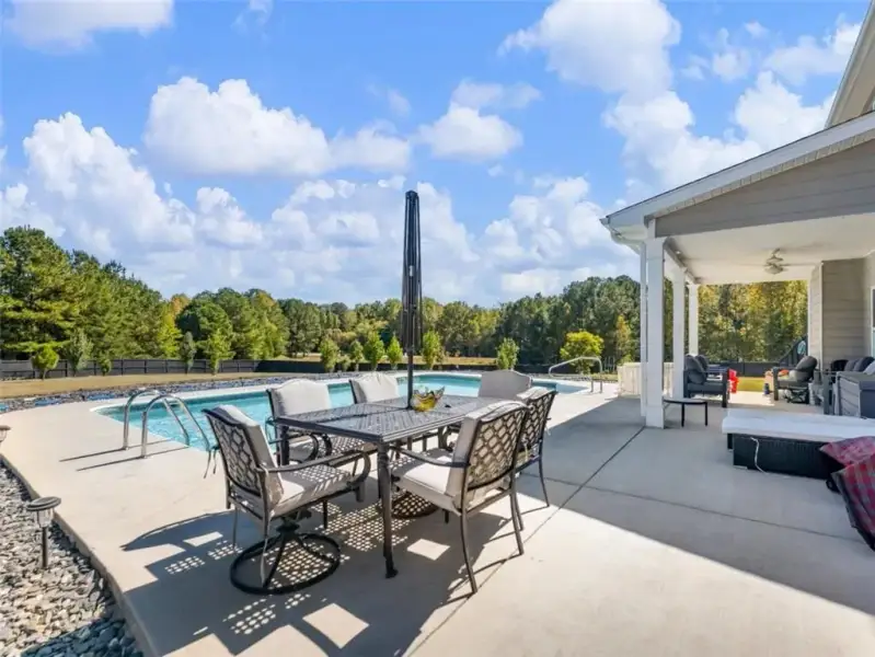 Exterior details and patio area of a home in Joel's Landing, Monroe (Image 29).