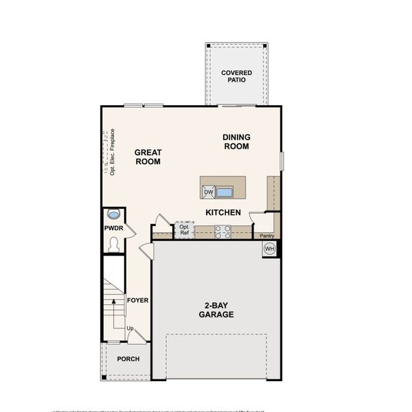 2D floor plan layout of this home in Canebrake at Hickory Hills, Old Hickory, TN (Image 3).