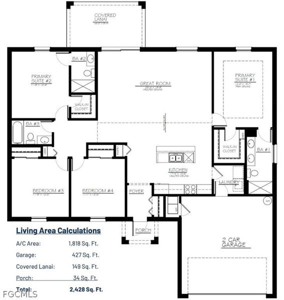 2D floor plan layout of this home in Cape Coral, Cape Coral, FL (Image 5). 2D floor plan layout of this home in Cape Coral, Cape Coral, FL (Image 5).
