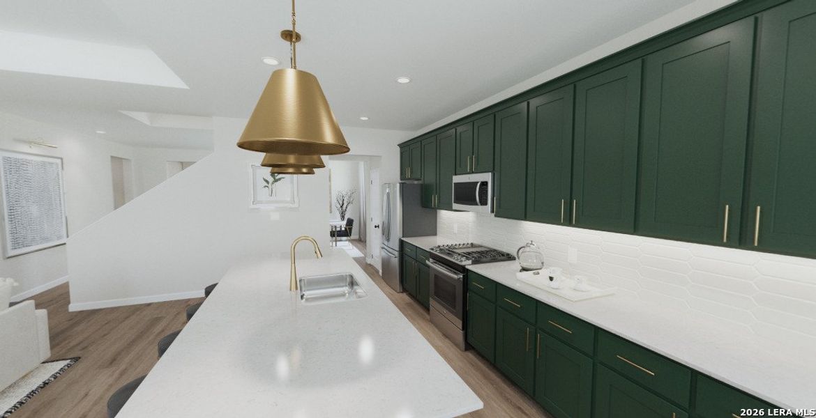 Furnished interior view inside a new home in Enclave at Hennersby Hollow 50's, San Antonio (Image 4).