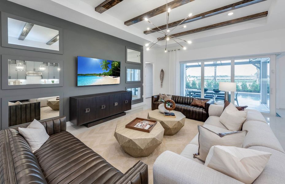 Furnished interior view inside a new home in Avondale at Avenir, Palm Beach Gardens (Image 21).