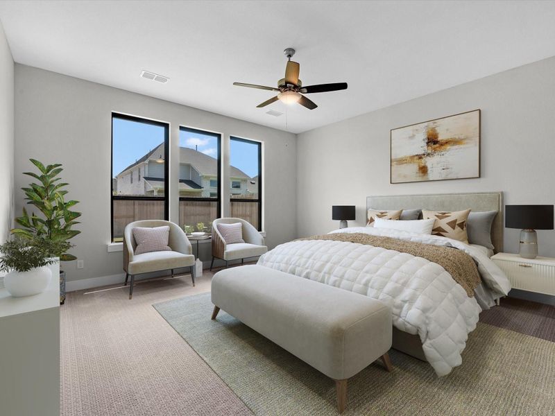 Furnished interior view inside a new home in Cross Creek Ranch 65′, Fulshear (Image 7). Furnished interior view inside a new home in Cross Creek Ranch 65′, Fulshear (Image 7).