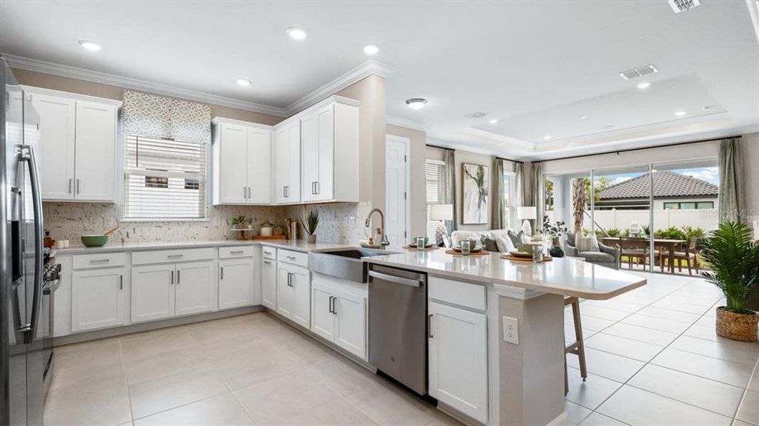 Furnished interior view inside a new home in Esplanade at Wiregrass Ranch, Wesley Chapel (Image 34).