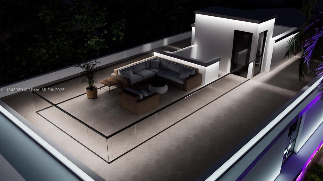 Furnished interior view inside a new home in , Miami Beach (Image 5).