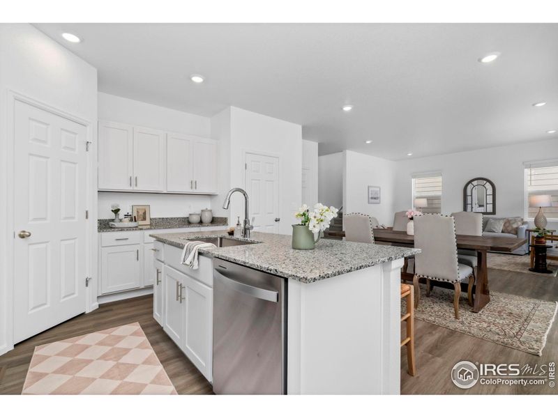 Kitchen and open floorplan