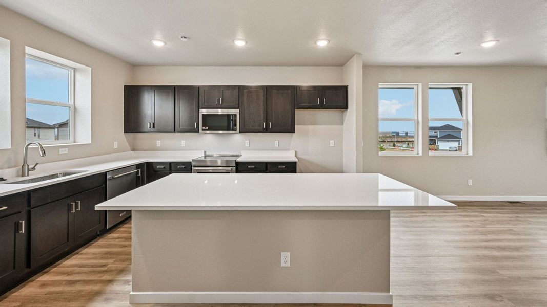 Furnished interior view inside a new home in Windler Townhomes, Aurora (Image 17). Furnished interior view inside a new home in Windler Townhomes, Aurora (Image 17).