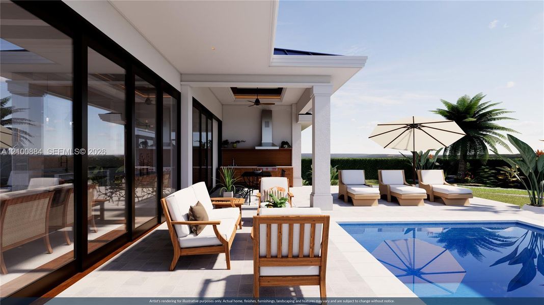 Exterior details and patio area of a home in , Naples (Image 2). Exterior details and patio area of a home in , Naples (Image 2).