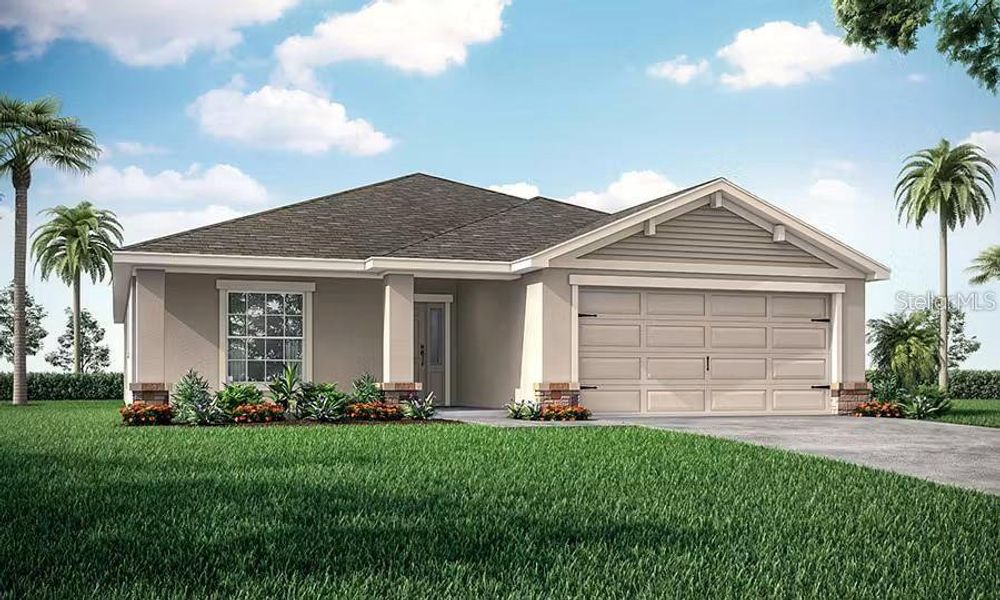 Front exterior of a new home in , St. Cloud, FL, highlighting curb appeal (Image 1). Front exterior of a new home in , St. Cloud, FL, highlighting curb appeal (Image 1).