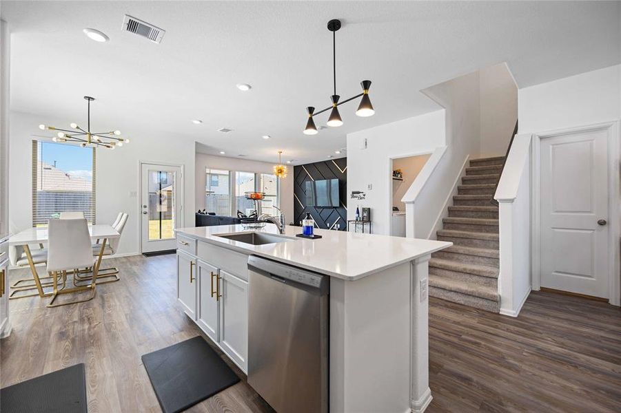 Kitchen view showing so much space in the living areas