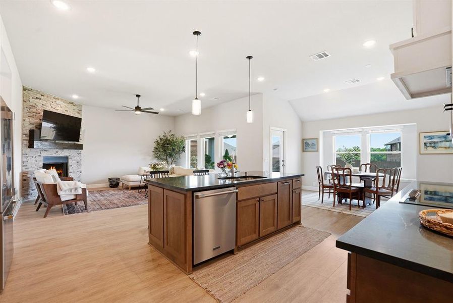 Furnished interior view inside a new home in Hayes Crossing, Midlothian (Image 14).