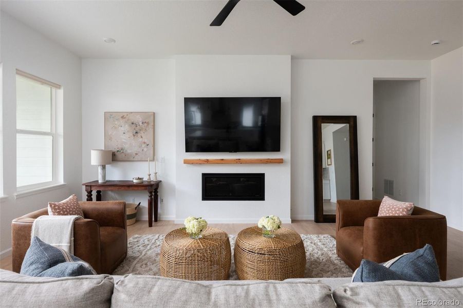 Furnished interior view inside a new home in Trailstone Destination Collection, Arvada (Image 23).