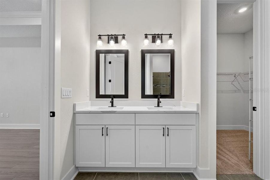 Furnished interior view inside a new home in Stables at Cary Forest, Bryceville (Image 15).