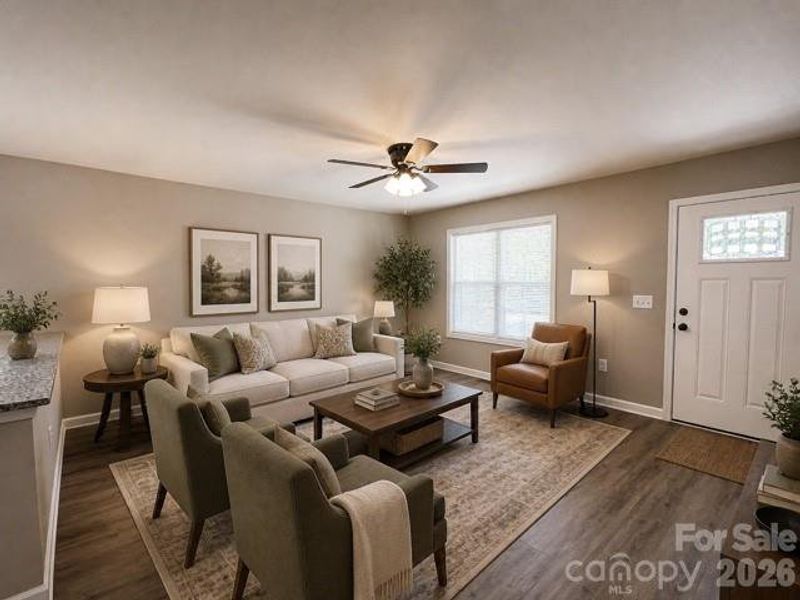 Living room virtually staged Living room virtually staged