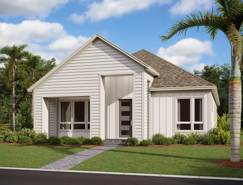 Representative exterior photo of a completed home built from the Brigham by Ashton Woods in Weslyn Park Single Family, St. Cloud, FL (Image 2).