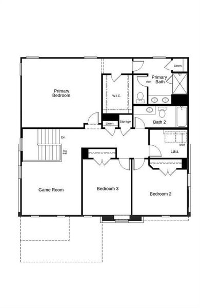 2D floor plan layout of this home in Princeton Estates, Princeton, TX (Image 5).