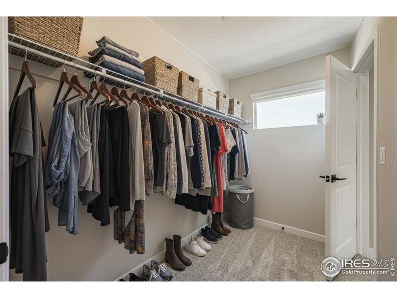 Primary bedroom closet Primary bedroom closet