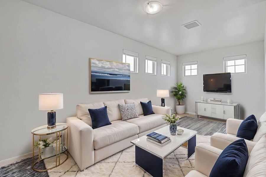 Furnished interior view inside a new home in Emerald Estates, Horizon City (Image 18). Furnished interior view inside a new home in Emerald Estates, Horizon City (Image 18).