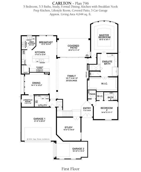 2D floor plan layout for the Carlton by Landon Homes in Lexington Frisco, Frisco, TX (Image 4). 2D floor plan layout for the Carlton by Landon Homes in Lexington Frisco, Frisco, TX (Image 4).