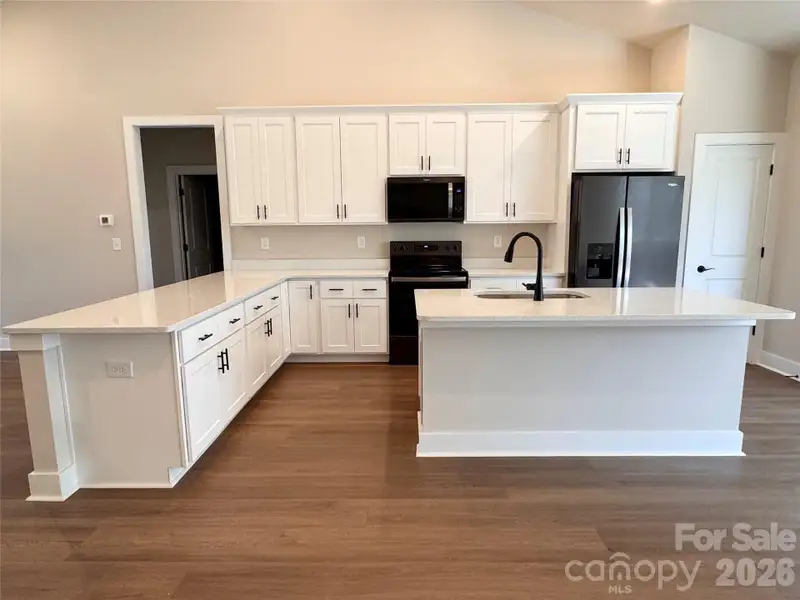 Lots of counter top and cabinet space