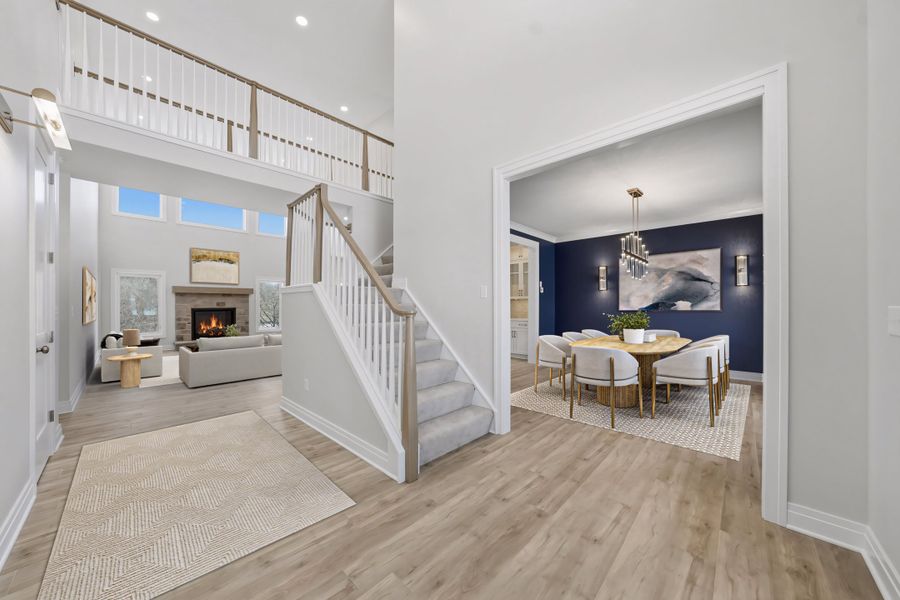 Representative furnished interior of a home built from the The Allen by Forbes Capretto Homes in Birdsong Estates, Orchard Park (Image 5).