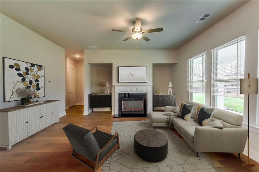 Furnished interior view inside a new home in Traditions of Braselton, Jefferson (Image 8).