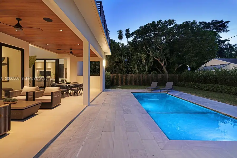 Exterior details and patio area of a home in , Miami (Image 3). Exterior details and patio area of a home in , Miami (Image 3).