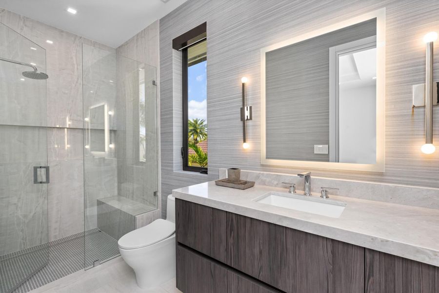 Furnished interior view inside a new home in , Boca Raton (Image 41).