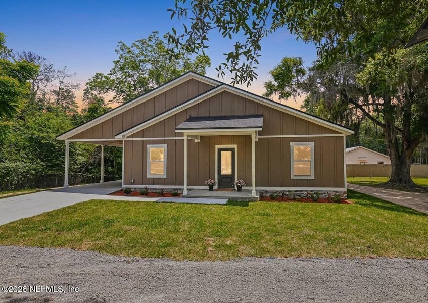 Front exterior of a new home in , Glen St. Mary, FL, highlighting curb appeal (Image 2). Front exterior of a new home in , Glen St. Mary, FL, highlighting curb appeal (Image 2).