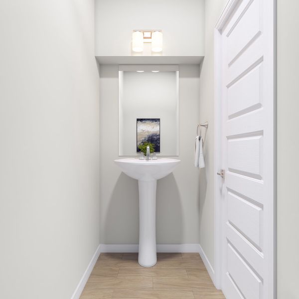 Representative furnished interior of a home built from the Fieldstone by Tri Pointe Homes in Lariat, Liberty Hill (Image 18).