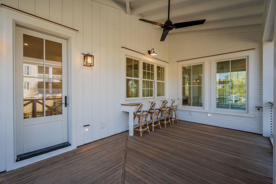 Exterior details and patio area of a home in , Folly Beach (Image 49).