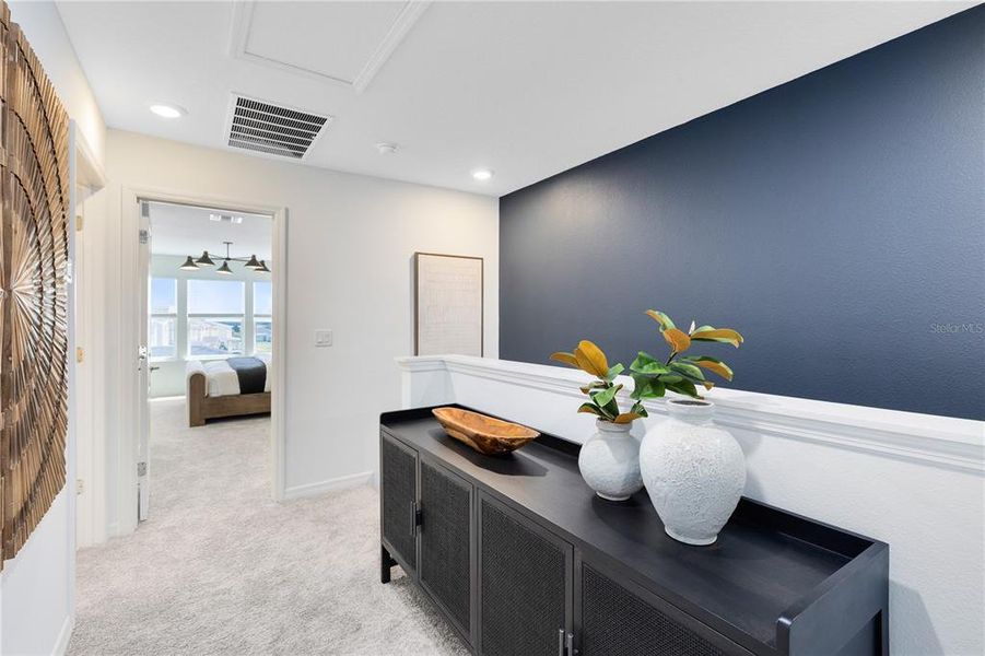 Furnished interior view inside a new home in EverBe, Orlando (Image 33). Furnished interior view inside a new home in EverBe, Orlando (Image 33).