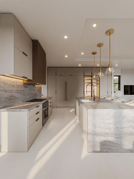 Furnished interior view inside a new home in , Miami Beach (Image 8). Furnished interior view inside a new home in , Miami Beach (Image 8).