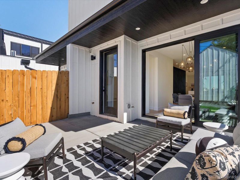 Exterior details and patio area of a home in , Denver (Image 3).