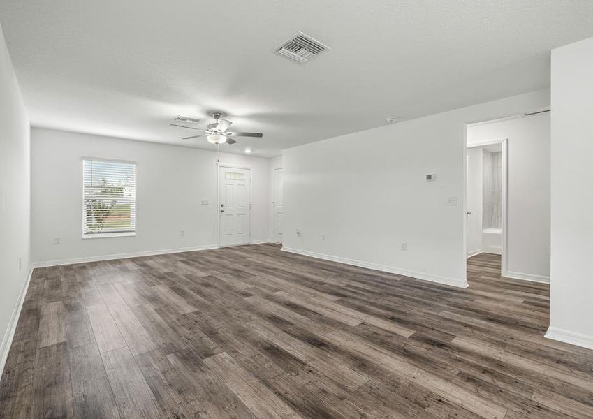 A big open concept family room.