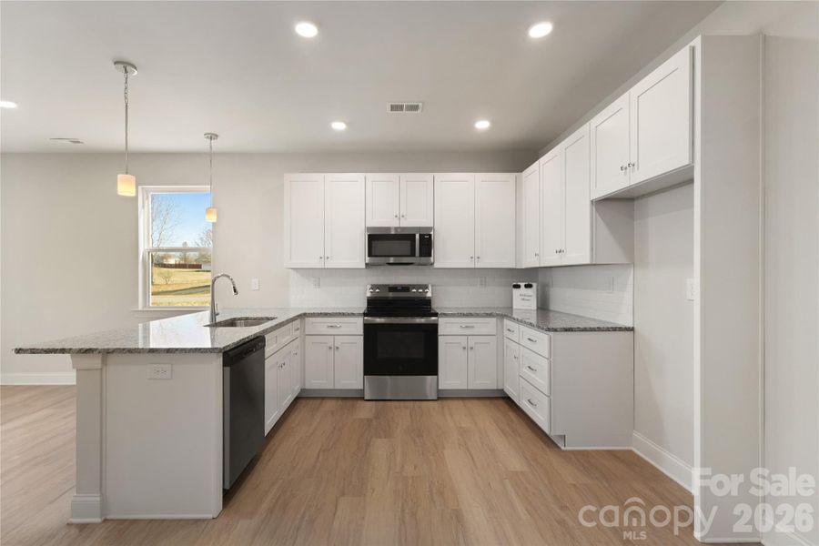 Furnished interior view inside a new home in , Olin (Image 8).