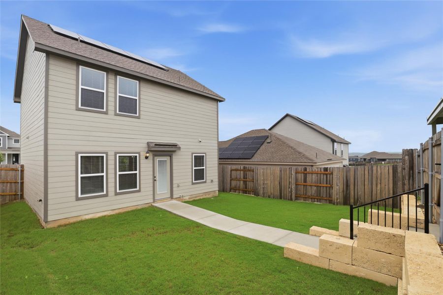 Spacious back yard with EV Hookup