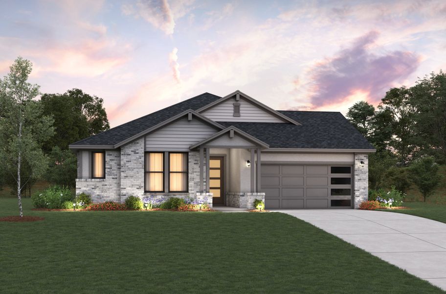 Representative exterior photo of a completed home built from the Arden by Beazer Homes in COLTON, Montgomery, TX (Image 4). Representative exterior photo of a completed home built from the Arden by Beazer Homes in COLTON, Montgomery, TX (Image 4).