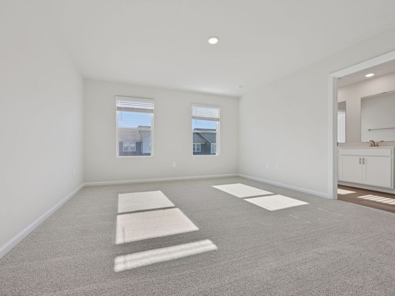 Spacious, unfurnished interior of a new home in The Rows at Buffaloe Reserve, Raleigh (Image 10). Spacious, unfurnished interior of a new home in The Rows at Buffaloe Reserve, Raleigh (Image 10).